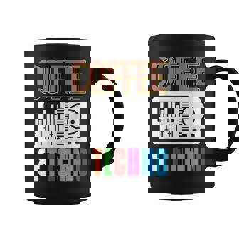 Coffee Techno Mixer Vibes Electronic Dance Humor Coffee Mug | Mazezy