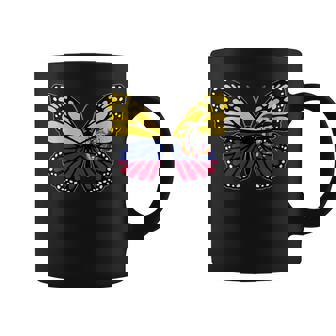Colombia And Ecuador Mix Butterfly Half Colombian Ecuadorian Coffee Mug | Mazezy