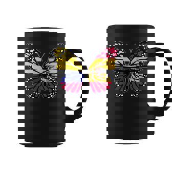 Colombia And Spain Mix Butterfly Half Colombian Half Spanish Tank Top Coffee Mug | Mazezy