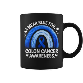 Colon Cancer Awareness In March Blue Ribbon Coffee Mug - Thegiftio UK
