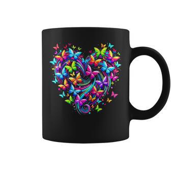 Colorful Butterfly Heart Nature Coffee Mug - Thegiftio UK