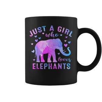 Colorful Just A Girl Who Loves Elephants Girls Coffee Mug - Thegiftio UK