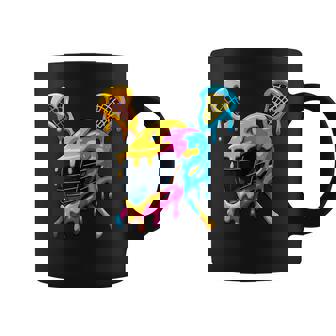 Colorful Lacrosse Art For Bold Athletes At Summer Sports Coffee Mug | Mazezy