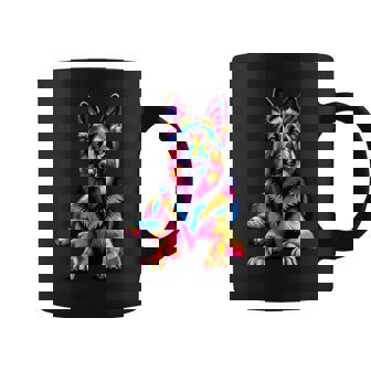 Colorful Pop Art German Shepherd Dog German Shepherds GSD Coffee Mug | Mazezy