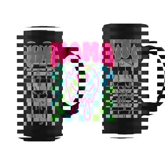 Colorful Rainbow Checkered Mama Face Mom Life Womens Coffee Mug | Seseable FR
