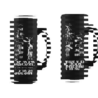 Como El Padre Así El Hijo Motocross Motoocross Enduro Día Del Padre Taza de café - Regaloses