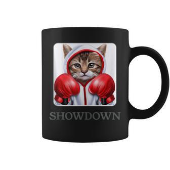 Confrontación El Lindo Gato Boxeador Perfecto Para Los In Mangas Taza de café - Regaloses