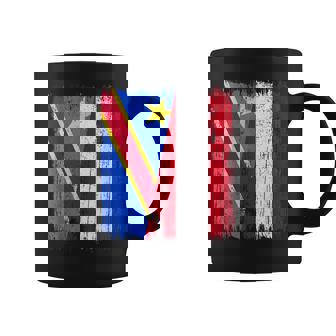 Congo Austria Half Flag Congolese Austrian Heritage Coffee Mug | Mazezy