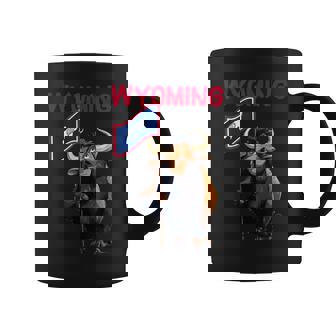 Cool Cartoon Wyoming Bison Graphic Coffee Mug | Mazezy