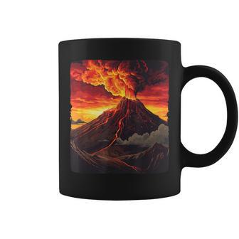 Cool Lava Volcano Flow With Fire And Flames Coffee Mug - Thegiftio