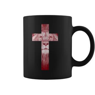 Cool Lion Of Judah Cross Jesús Regalo Para Cristianos Hombres Es Taza de café - Regaloses