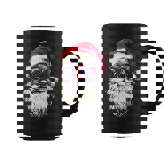 Cool Santa Claus Face Retro Sunglasses Christmas Men Boys Coffee Mug | Mazezy