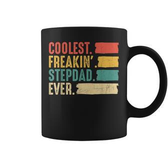 Coolest Freakin'tepdad Ever Camisa De Regalo Para El Día Del Padre Taza de café - Regaloses