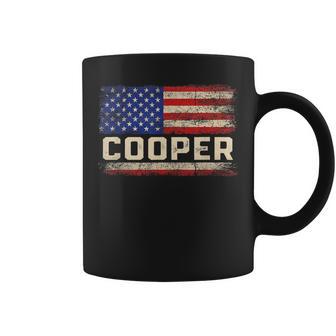 Cooper Last Name Cooper Name American Flag Coffee Mug | Mazezy