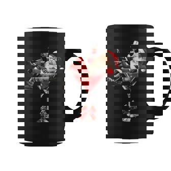 Coquette Bow Christmas Martini Santa Claus Xmas Drinking Coffee Mug - Monsterry