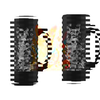 Corgi Dog Vintage Flowers Corgi Mama Coffee Mug - Thegiftio