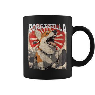 Corgizilla Japan Vintage Style Corgi Lovers Coffee Mug - Thegiftio UK