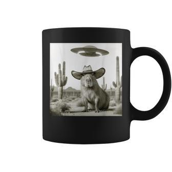 Cowboy Capybaraelfie Alien Ufo Capybara Hombres Niños Taza de café - Regaloses