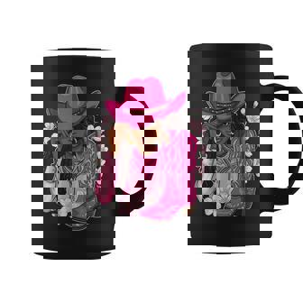 Cowgirl Western Boots Afro Western Rodeo Melanin Coffee Mug | Mazezy