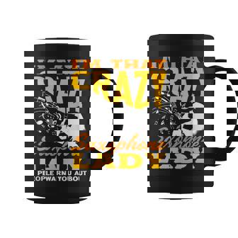 Crazy Saxophone Lady Women Saxophonist Jazz Coffee Mug | Mazezy