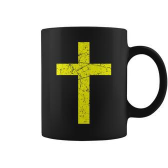 Croix Dieu Jésus Chrétien Jaune Tasse - Cadeauxyz