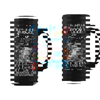 Cruisin Through 30 Years 30Th Anniversary Cruise Trip Couple Coffee Mug | Seseable UK