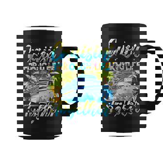 Cruisin Through Life Together Husband And Wife Cruise Couple Coffee Mug - Thegiftio