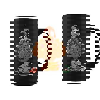 Crying Turkey Holding Rose Romantic Thanksgiving Humor Coffee Mug | Mazezy