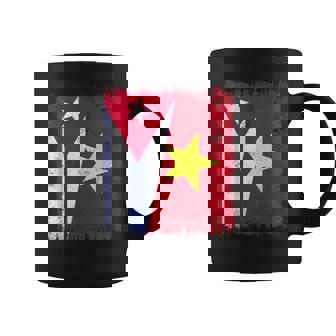 Cuba Vietnam Half Flag Cuban Vietnamese History Coffee Mug | Mazezy