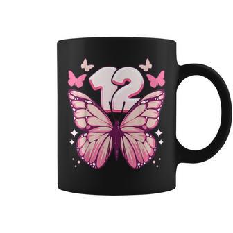 Cumpleaños Niña 12 Años Mariposas Y Número 12 Taza de café - Regaloses