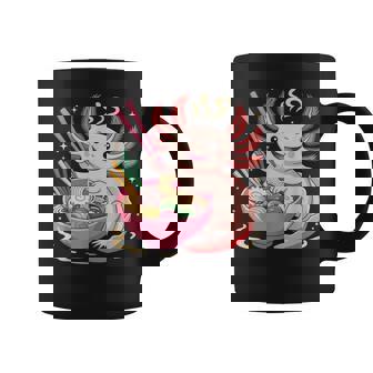 Cute Axolotl Eats Ramen Noodles Axolotls Kawaii Graphic Art Coffee Mug | Mazezy