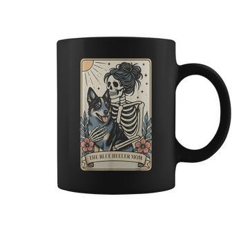 Cute Blue Heeler Dog Mom Tarot Card Skeleton Mama Dog Pet Coffee Mug - Thegiftio