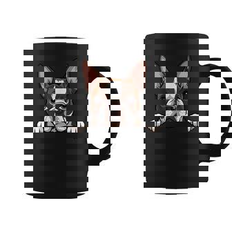 Cute Boston Terrier Peeking Puppy Bostie Dog Lover Coffee Mug - Monsterry