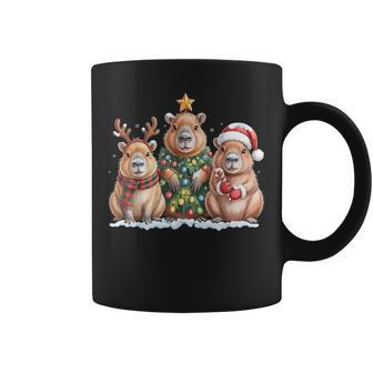 Cute Capybara Christmas Pajamas Xmas Pj Capybara Animal Coffee Mug - Thegiftio UK