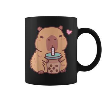 Cute Capybara Kawaii Anime Drinking Bubble Tea Lover Girls Coffee Mug | Mazezy