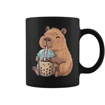 Cute Capybara Kawaii With Boba Bubble Tea Coffee Mug - Thegiftio UK