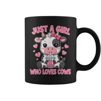 Cute Cow Just A Girl Who Loves Cows Coffee Mug - Monsterry