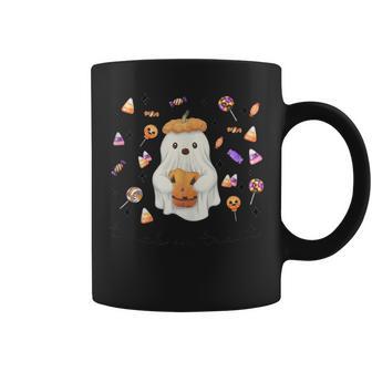Cute And Cozy Spooky Halloween Pumpkin Ghost Tank Top Coffee Mug | Mazezy