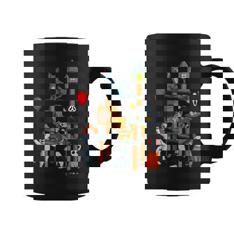 Cute Creepy Cat Horror Movie For Halloween Coffee Mug - Monsterry