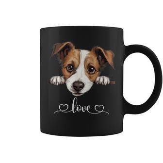 Cute Dog Graphic Love Puppy Jack Russell Terrier Dog Coffee Mug - Thegiftio UK