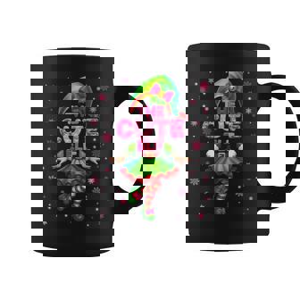 The Cute Elf Pjs Pink Snowflake Christmas Xmas Toddler Girl Coffee Mug - Seseable