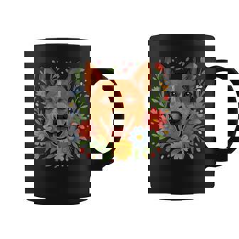 Cute Floral Red Heeler Colorful Spring Flowers Wildflowers Coffee Mug | Seseable UK