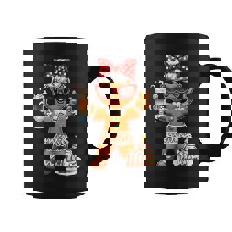 Cute Gingerbread Drinking Coffee Christmas Tree Cake Xmas Coffee Mug | Mazezy