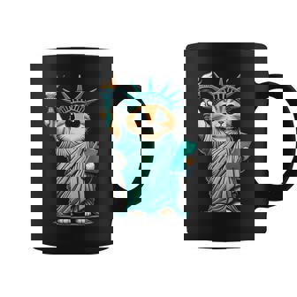 Cute Kawaii Cat Statue Of Liberty I Love New York Nyc Coffee Mug - Thegiftio
