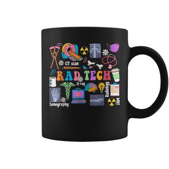 Cute Rad Tech Retro Groovy Radiology Technician X-Ray Tech Coffee Mug - Monsterry