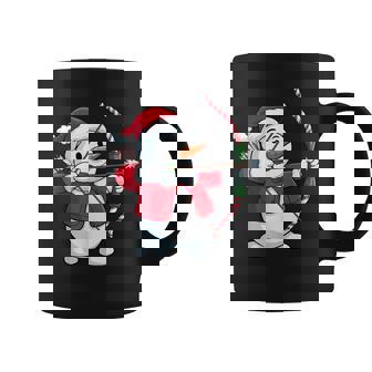 Cute Snowman Wearing Santa Hat Christmas Archery Bow Hunting Coffee Mug | Mazezy