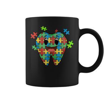 Cute Tooth Puzzle Dental Assistant Dentist Autism Awareness Coffee Mug - Thegiftio UK