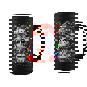 Cute Graphic Unicorn Santa Hat Pjs Christmas Xmas Girl Coffee Mug - Thegiftio