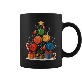 Cute Yoyo Player Christmas Tree Xmas Coffee Mug | Mazezy