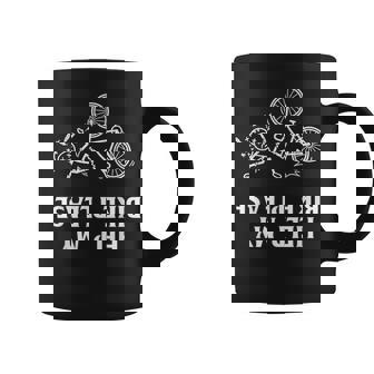 Cycling Humor Stickman Help My Bike Biker Lover Meme Coffee Mug | Mazezy